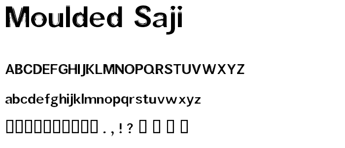 Moulded Saji font